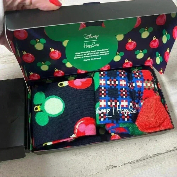 NEW HAPPY SOCKS X Disney Christmas Socks 4PK Gift Box Set - Picture 13 of 13